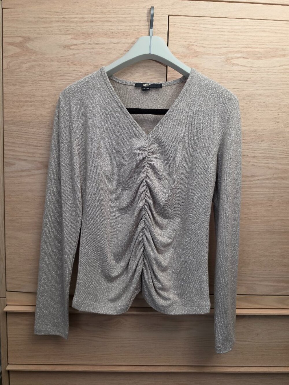 Seventy Venezia Metallic Lurex Ruched Top Gold Size L